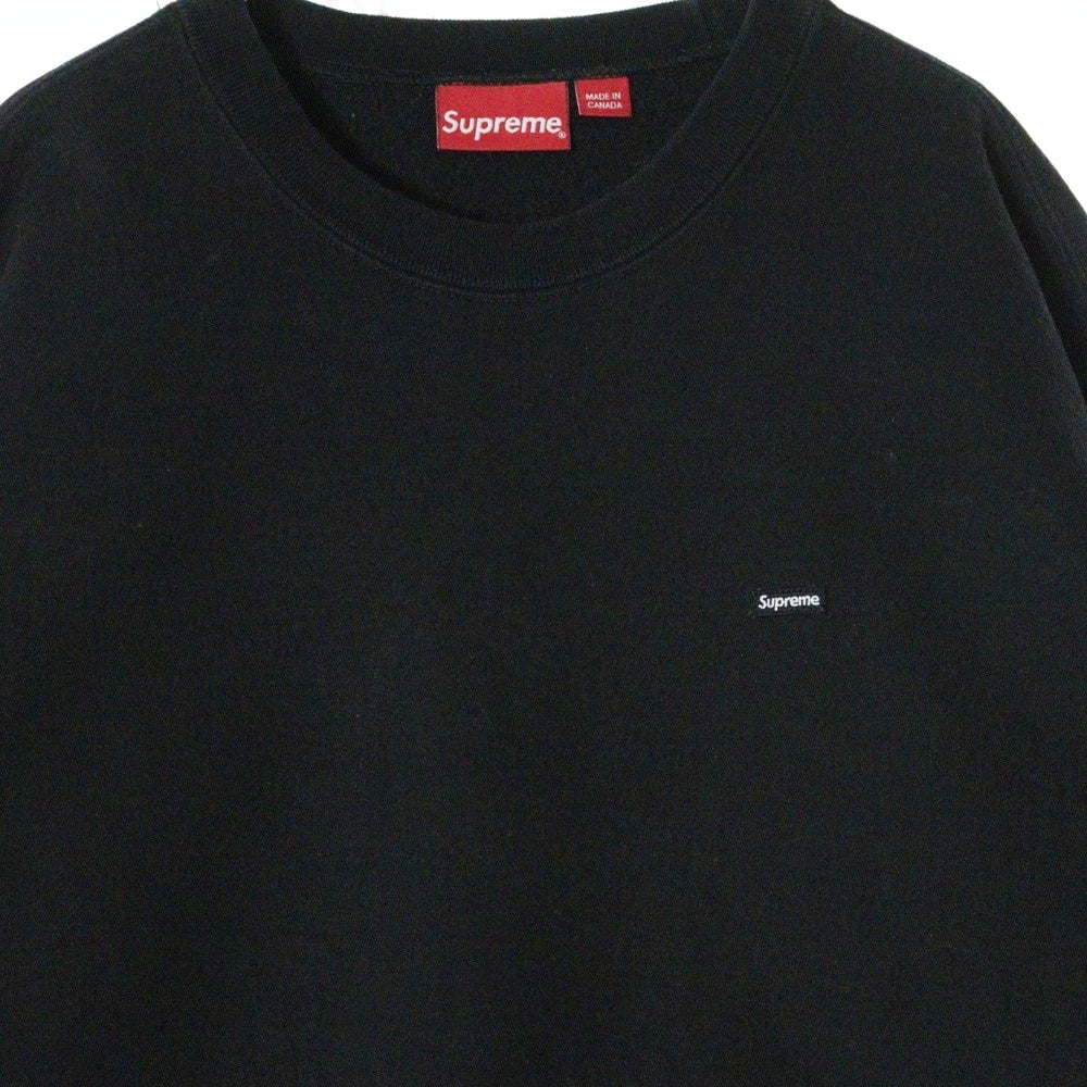 SUPREME(シュプリーム) Small box logo スモールボックスロゴ クルーネック スウェット トレーナー 長袖 ブラック