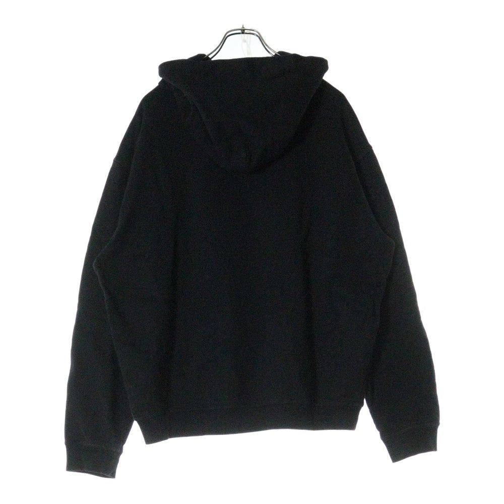Maison Margiela 10(メゾン マルジェラ) 21SS リバースロゴ アップサイドダウン エンブロイダリー スウェットフーディ プルオーバーパーカー ブラック S50GU0167