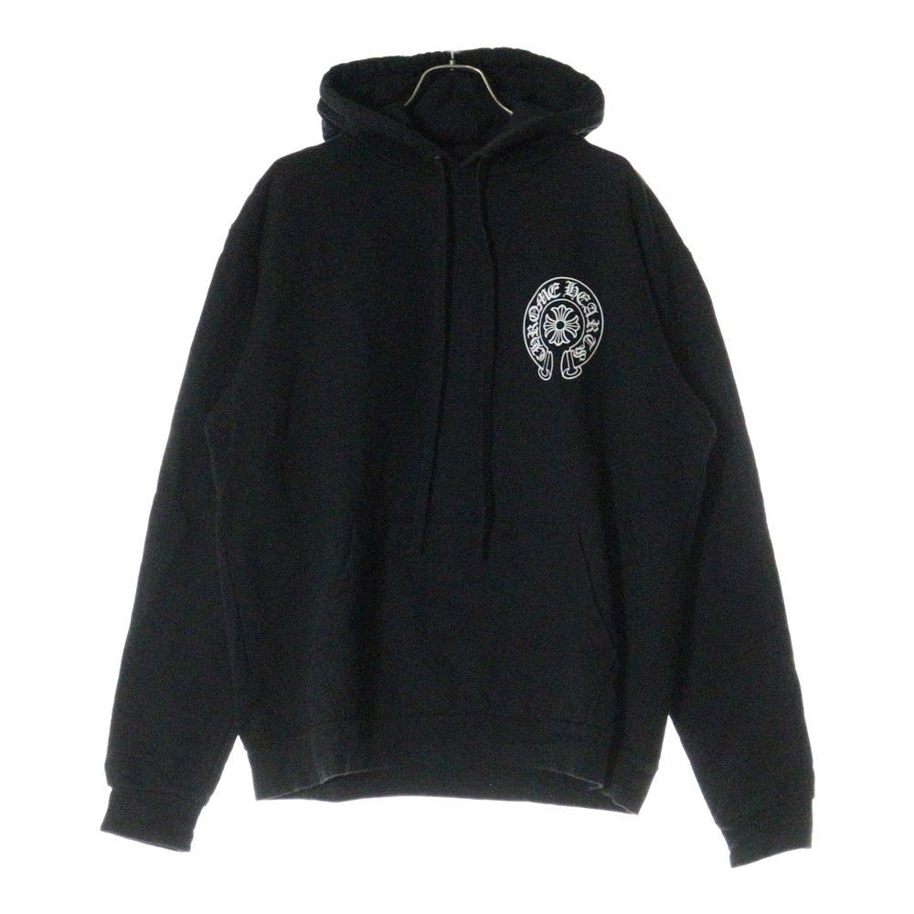 CHROME HEARTS(クロムハーツ) SWTSHRT PLVR プルオーバーパーカー ラスベガス限定ホースシュープリントプルオーバーパーカー ブラック