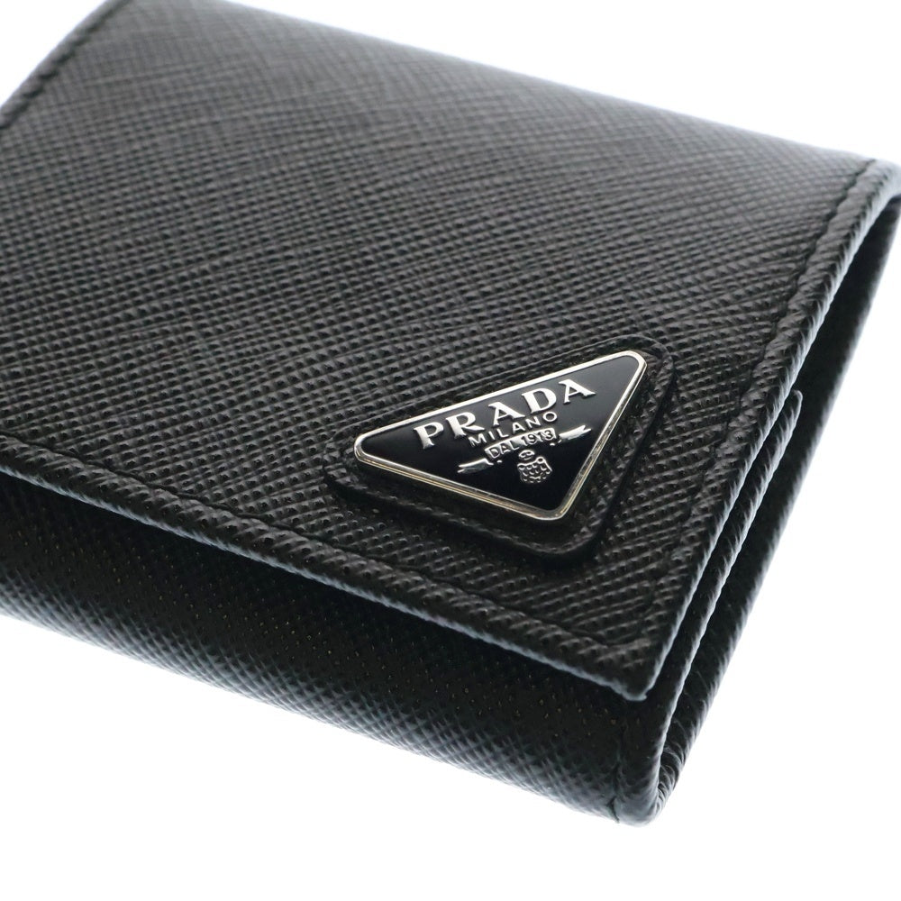 PRADA(プラダ) トライアングルロゴ サフィアーノ レザー コインケース ブラック 2MM935