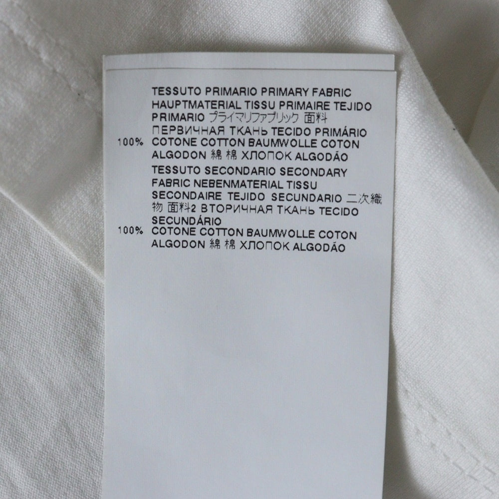 Maison Margiela 10(メゾン マルジェラ) 22SS リバースロゴ アップサイドダウン エンブロイダリー クルーネック半袖Tシャツ カットソー ホワイト S30GC0701