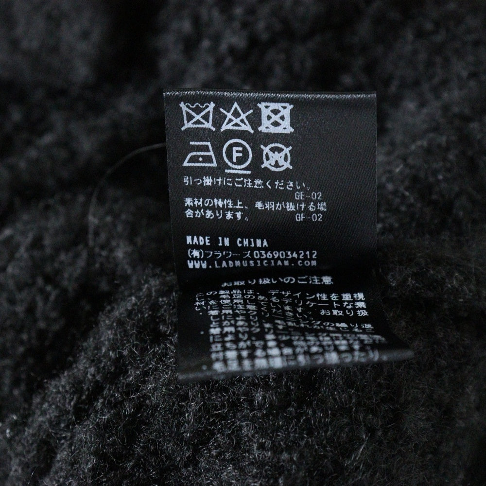 LAD MUSICIAN(ラッドミュージシャン) 24AW LOOP YARN SHAGGY KNIT CARDIGAN シャギーニット カーディガン ブラック 2224-021