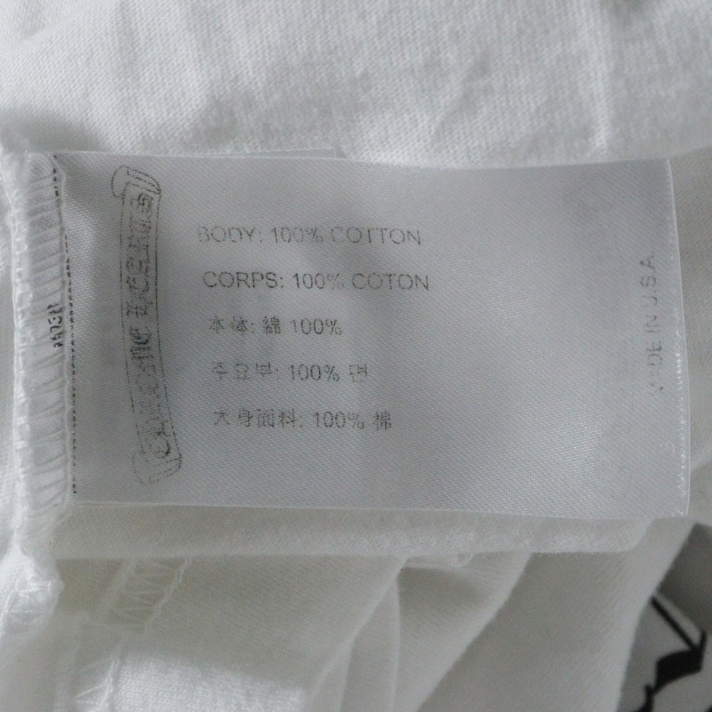 CHROME HEARTS(クロムハーツ) CH L S 1 バックスクロールラベルプリント ロングスリーブ 長袖Tシャツ カットソー ホワイト