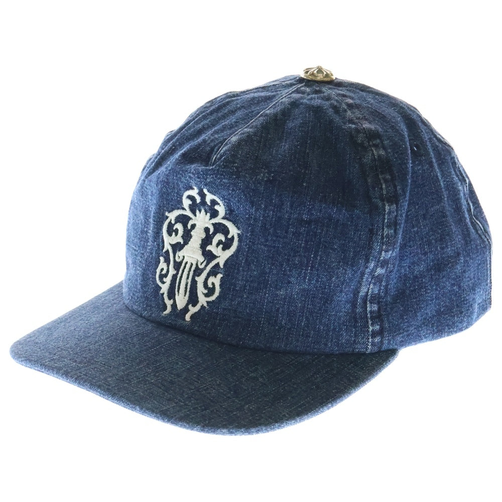 CHROME HEARTS(クロムハーツ) TRUCKER CAP デニムトラッカー ダガー刺繍デニムキャップ帽子 インディゴ