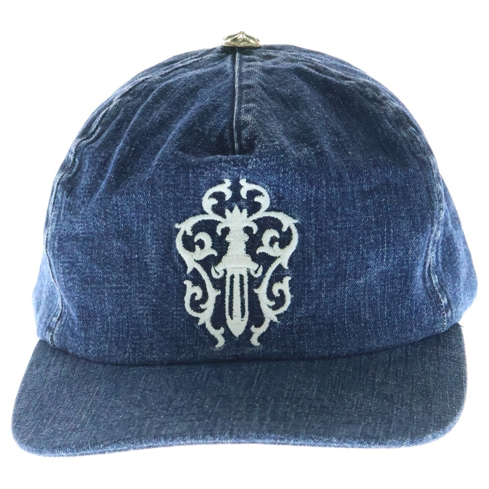 CHROME HEARTS(クロムハーツ) TRUCKER CAP デニムトラッカー ダガー刺繍デニムキャップ帽子 インディゴ