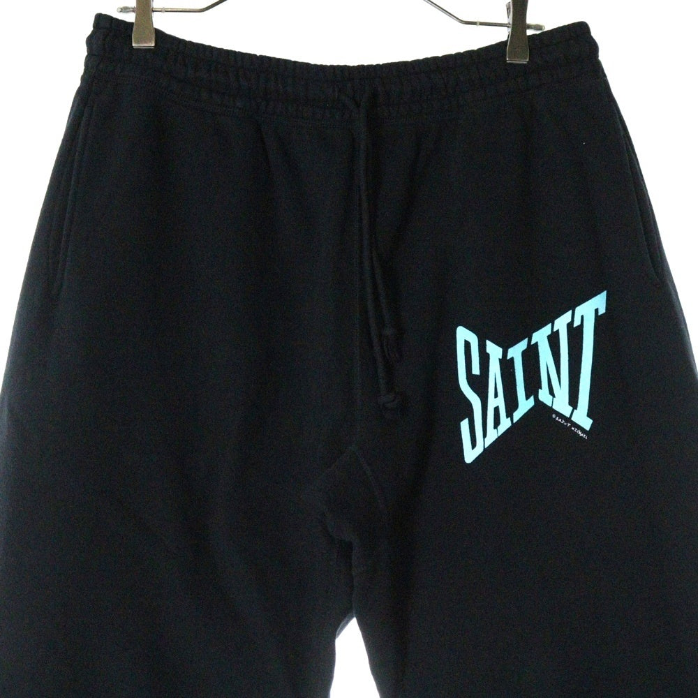 SAINT MICHAEL(セントマイケル) 23SS SAINT セントロゴプリント スウェットパンツ ブラック SM-S23-0000-052