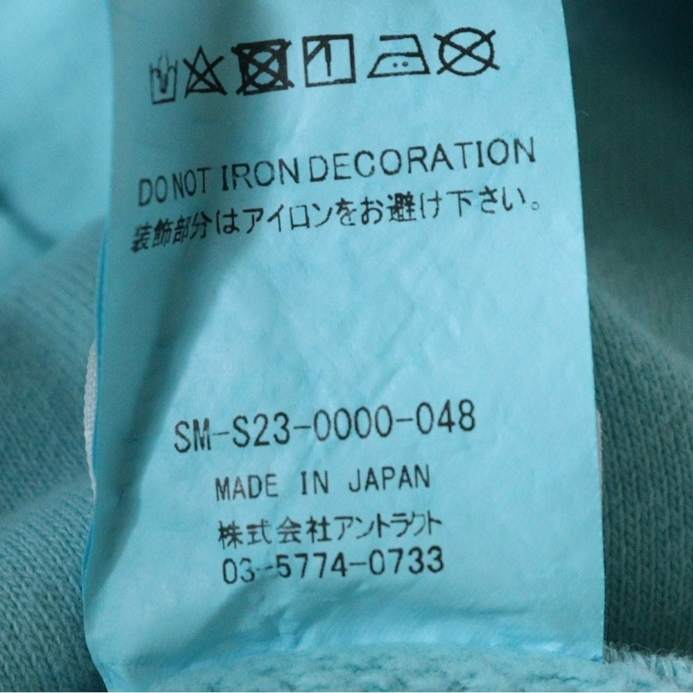 SAINT MICHAEL(セントマイケル) 23SS SAINT フロントロゴプリント プルオーバー スウェットパーカー フーディ ライトブルー SM-S23-0000-048