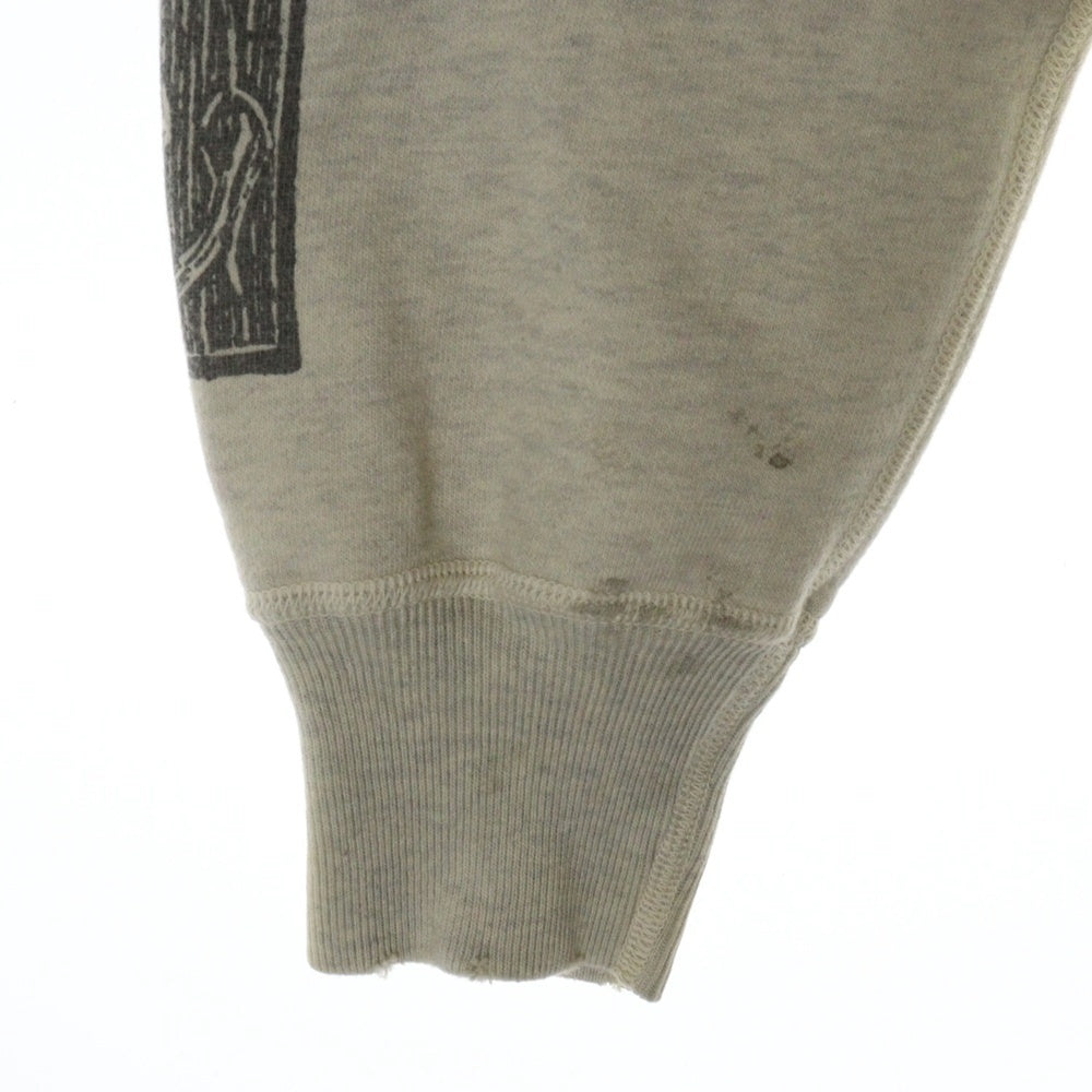 SAINT MICHAEL(セントマイケル) 23SS ×DENIM TEARS DT HOODIE MURAL デニムティアーズ ダメージ加工 プルオーバースウェットパーカー フーディー アイボリー SM-S23-0000-093