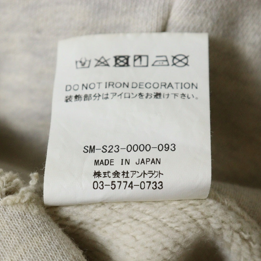 SAINT MICHAEL(セントマイケル) 23SS ×DENIM TEARS DT HOODIE MURAL デニムティアーズ ダメージ加工 プルオーバースウェットパーカー フーディー アイボリー SM-S23-0000-093