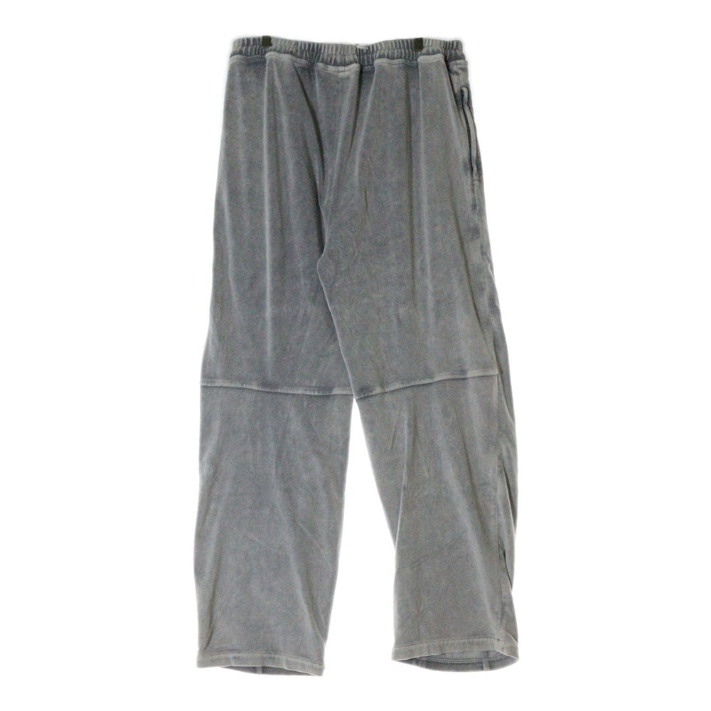 ALEXANDER WANG(アレキサンダーワン) EMBOSSED LOGO SWEATPANTS エンボスロゴ ベロア スウェットパンツ グレー UCC4244106