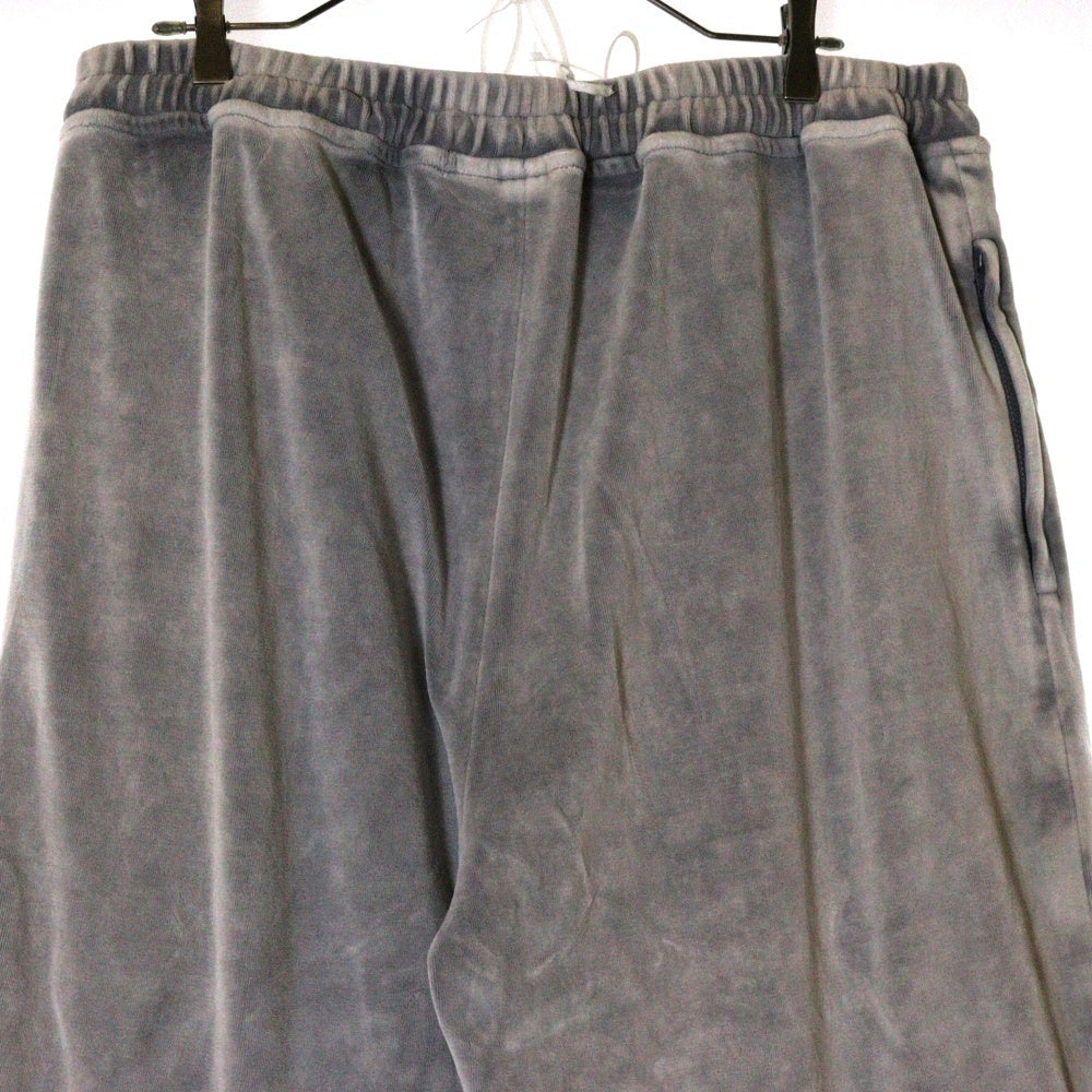 ALEXANDER WANG(アレキサンダーワン) EMBOSSED LOGO SWEATPANTS エンボスロゴ ベロア スウェットパンツ グレー UCC4244106