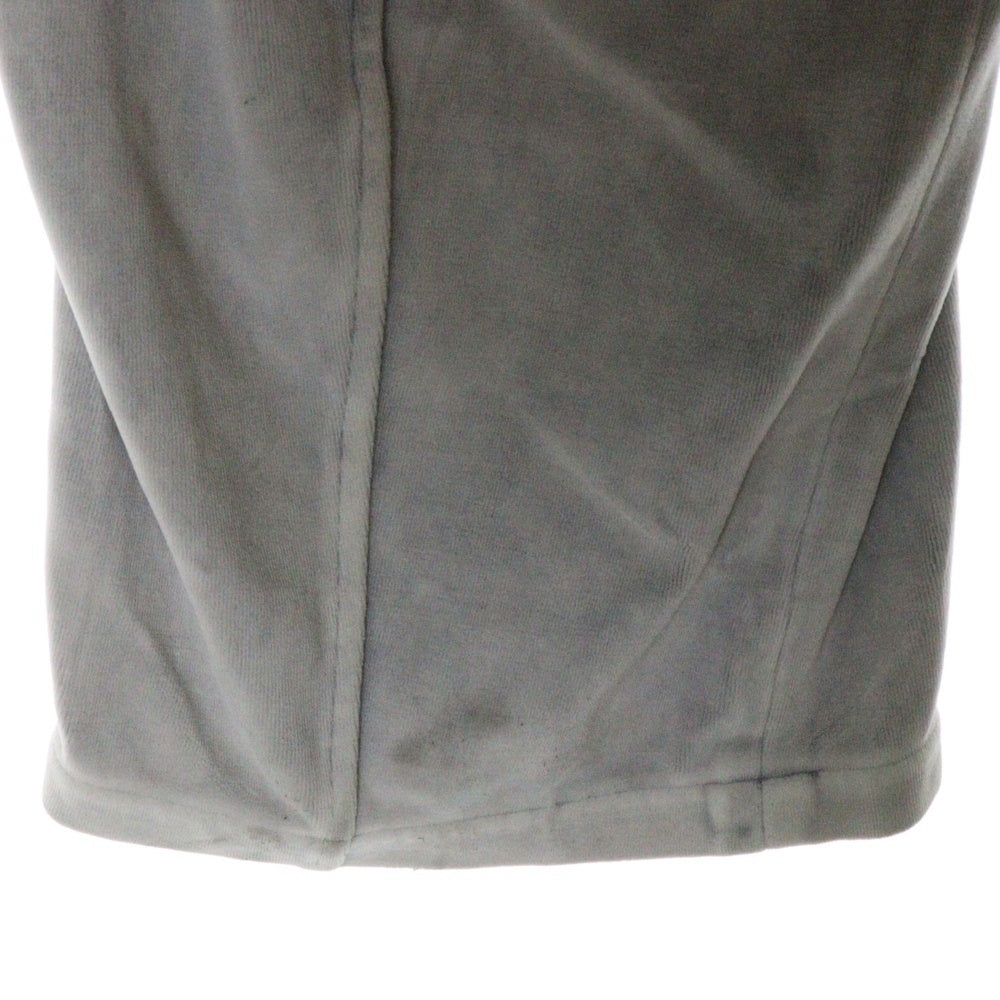ALEXANDER WANG(アレキサンダーワン) EMBOSSED LOGO SWEATPANTS エンボスロゴ ベロア スウェットパンツ グレー UCC4244106
