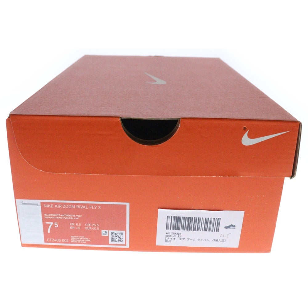NIKE(ナイキ) AIR ZOOM RIVAL FLY 3 エアズーム ライバル フライ ローカットスニーカーブラック/ホワイト US7/25cm CT2405-001