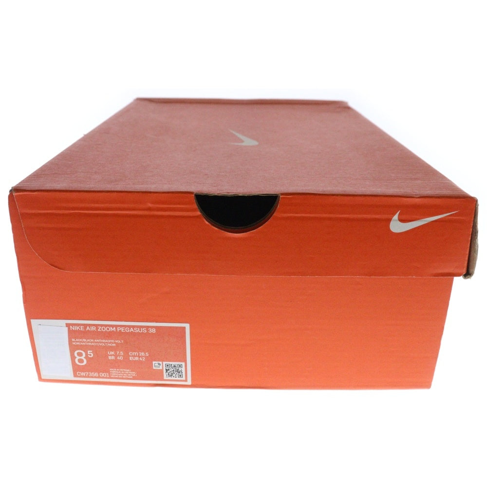 NIKE(ナイキ) AIR ZOOM PEGASUS 38 エア ズーム ペガサス ローカットスニーカー ブラック US8.5/26.5cm CW7356-001