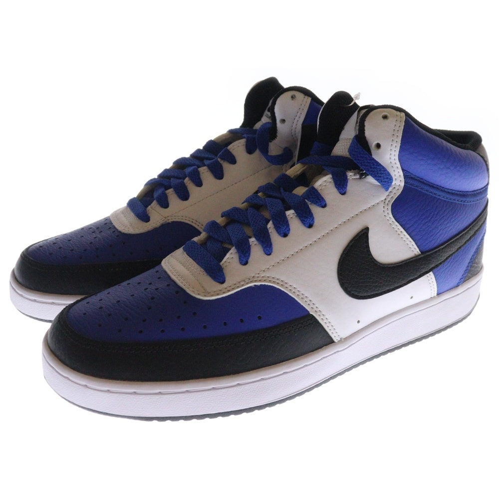 NIKE(ナイキ) COURT VISION MID NBA GAME ROYAL コートビジョン ゲーム ロイヤル ミッドカットスニーカー ホワイト/ブルー US8.5/26.5cm DM1186-400
