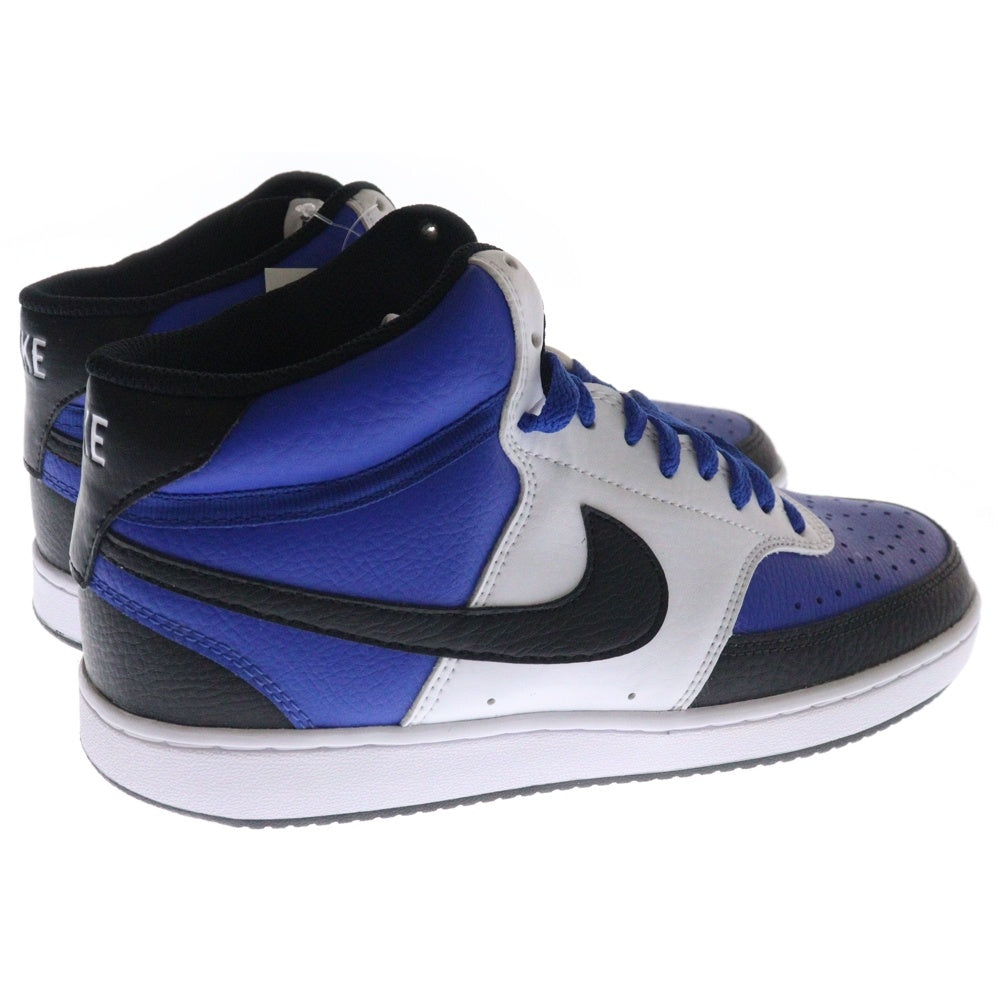 NIKE(ナイキ) COURT VISION MID NBA GAME ROYAL コートビジョン ゲーム ロイヤル ミッドカットスニーカー ホワイト/ブルー US8.5/26.5cm DM1186-400