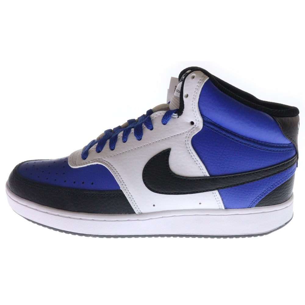 NIKE(ナイキ) COURT VISION MID NBA GAME ROYAL コートビジョン ゲーム ロイヤル ミッドカットスニーカー ホワイト/ブルー US8.5/26.5cm DM1186-400