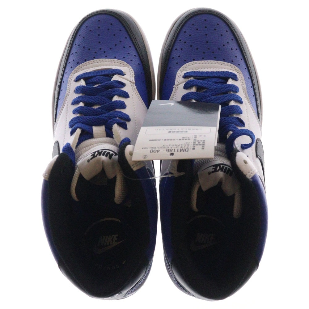 NIKE(ナイキ) COURT VISION MID NBA GAME ROYAL コートビジョン ゲーム ロイヤル ミッドカットスニーカー ホワイト/ブルー US8.5/26.5cm DM1186-400