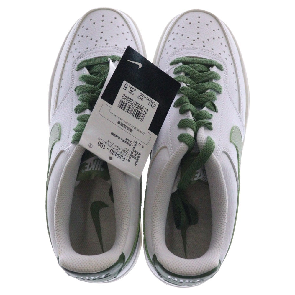 NIKE(ナイキ) COURT VISION LO コート ビジョン ローカットスニーカー ホワイト/グリーン US7.5/25.5cm FJ5480-100
