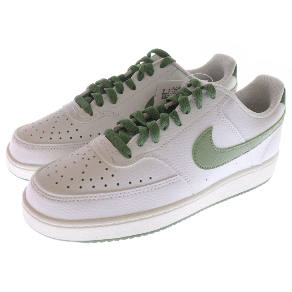 NIKE(ナイキ) COURT VISION LO コート ビジョン ローカットスニーカー ホワイト/グリーン US7.5/25.5cm FJ5480-100