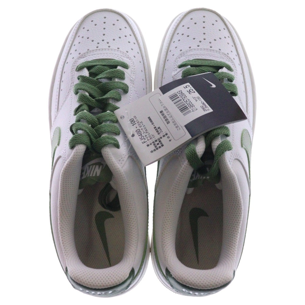 NIKE(ナイキ) COURT VISION LO コート ビジョン ローカットスニーカー ホワイト/グリーン US7.5/25.5cm FJ5480-100