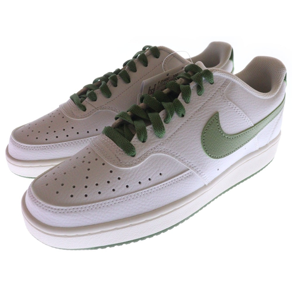 NIKE(ナイキ) COURT VISION LO コート ビジョン ローカットスニーカー ホワイト/グリーン US8/26cm FJ5480-100