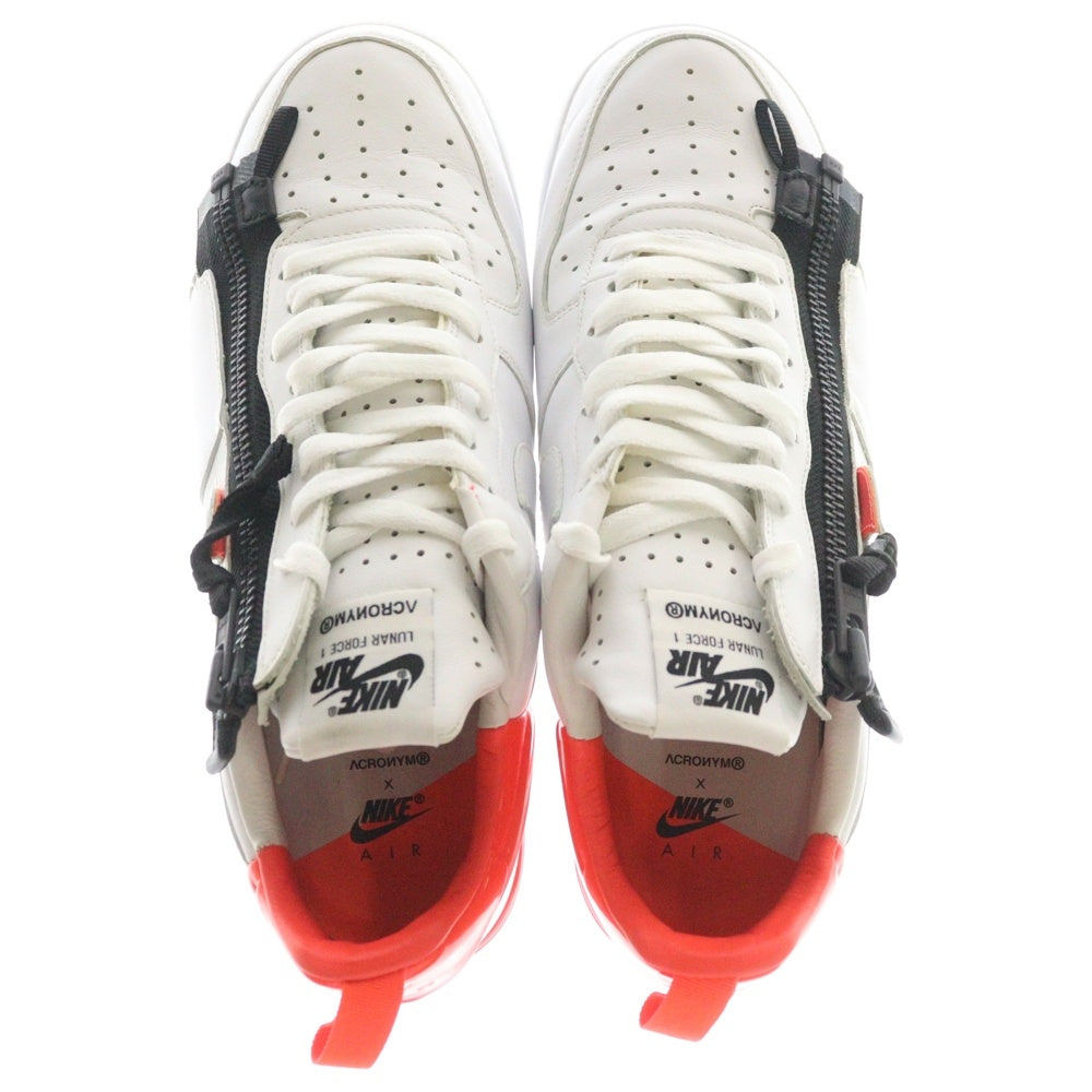 NIKE(ナイキ) 【観賞用 2015年製】Acronym Lunar Force 1 Low White Bright Crimson アクロニウム ルナ フォース 1 ローカットスニーカー ホワイト US11/29cm 698699-116