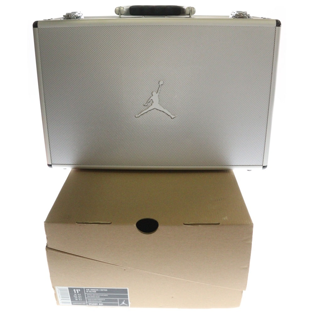 NIKE(ナイキ) 【観賞用 2009年製】AIR JORDAN 1 RETRO HIGH SILVER エアジョーダン レトロ ハイカットスニーカー ジェラルミンケース付き シルバー US11.5/29.5cm 396009-001