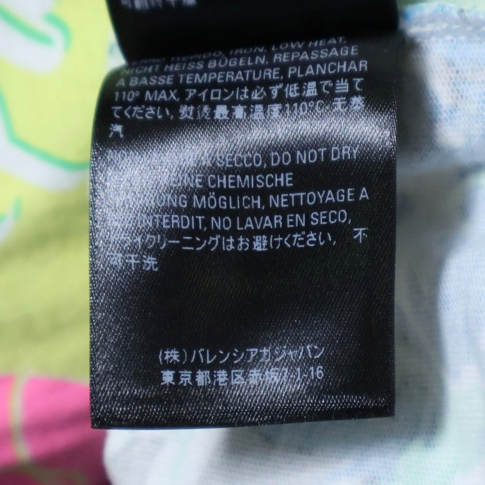 BALENCIAGA(バレンシアガ) 総柄プリント クルーネック 半袖カットソー Tシャツ マルチカラー 594599 THV70