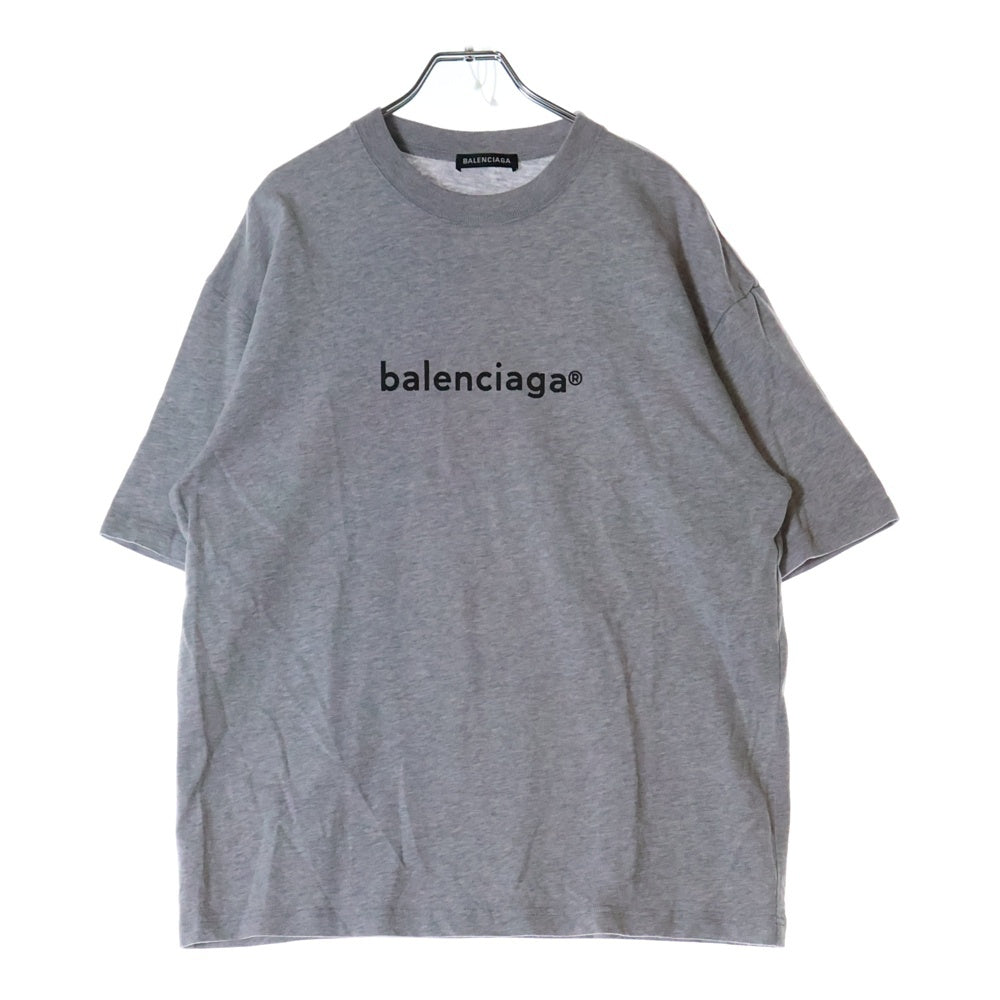BALENCIAGA(バレンシアガ) 21SS ニュー コピーライト プリント クルーネック 半袖カットソー Tシャツ グレー 612966 TIV54