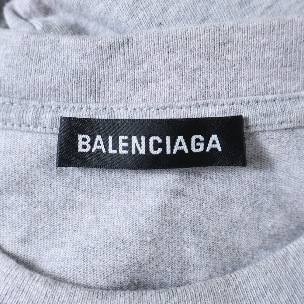 BALENCIAGA(バレンシアガ) 21SS ニュー コピーライト プリント クルーネック 半袖カットソー Tシャツ グレー 612966 TIV54