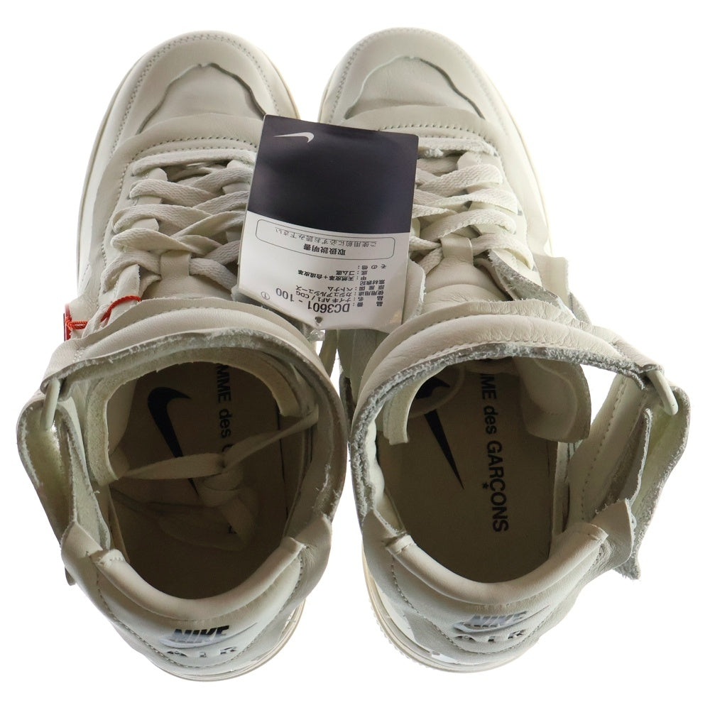 NIKE(ナイキ) ×COMME des GARCONS HOMME PLUS AIR FORCE 1 MID コムデギャルソンオムプリュス エアフォース1 ミッドカットスニーカー DC3601-100 レディース