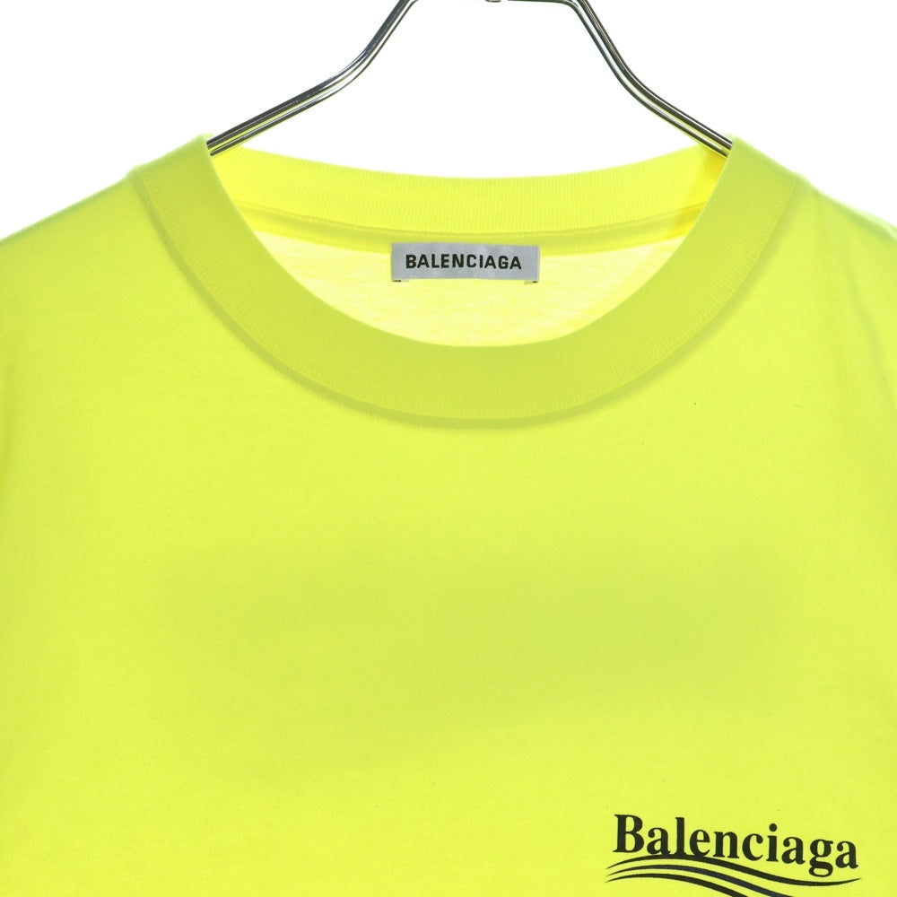 BALENCIAGA(バレンシアガ) キャンペーンロゴ プリント半袖Tシャツ ライトグリーン 641655 TJVF7