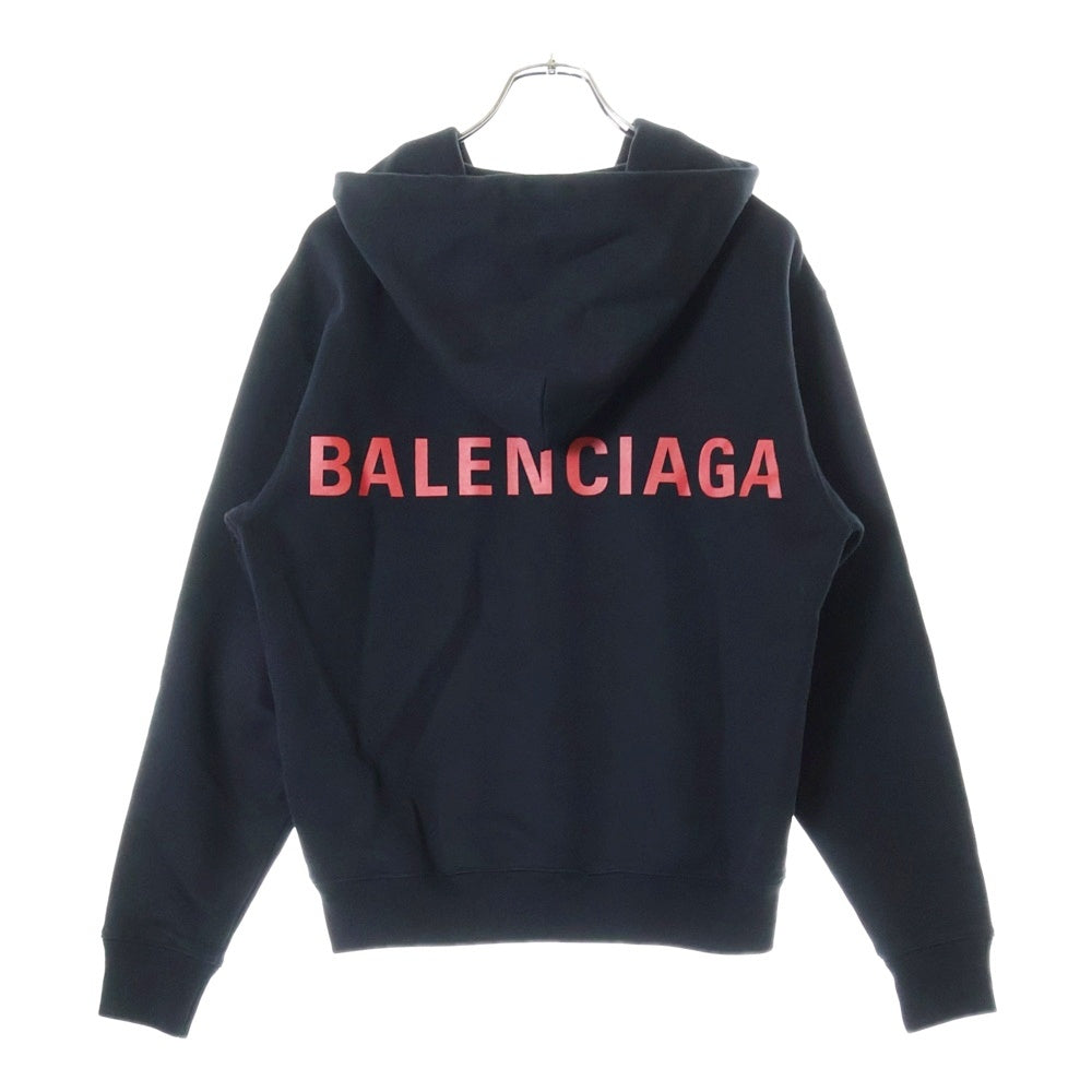 BALENCIAGA(バレンシアガ) 19AW バックロゴ プリント ジップアップパーカー ブラック 512059 TYKA2
