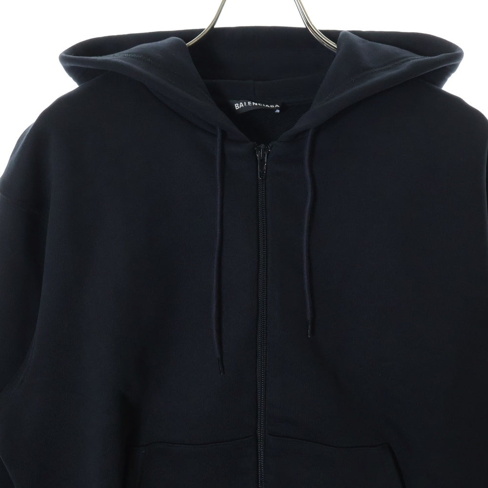 BALENCIAGA(バレンシアガ) 19AW バックロゴ プリント ジップアップパーカー ブラック 512059 TYKA2