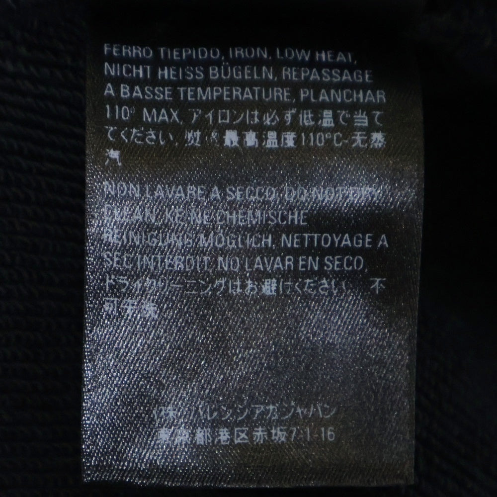 BALENCIAGA(バレンシアガ) 19AW バックロゴ プリント ジップアップパーカー ブラック 512059 TYKA2