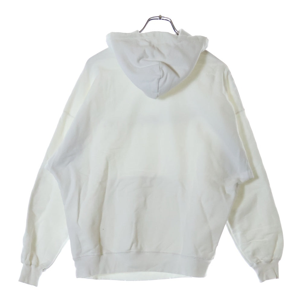 BALENCIAGA(バレンシアガ) 22AW ダメージ加工 ロゴ プルオーバー パーカー ホワイト 675003 TMVB5
