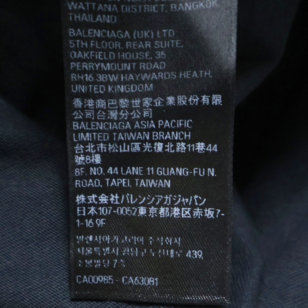 BALENCIAGA(バレンシアガ) 24SS 日本限定 GINZA STORE ヴィンテージ加工タワープリント半袖Tシャツ ブラック 787349 TQV75