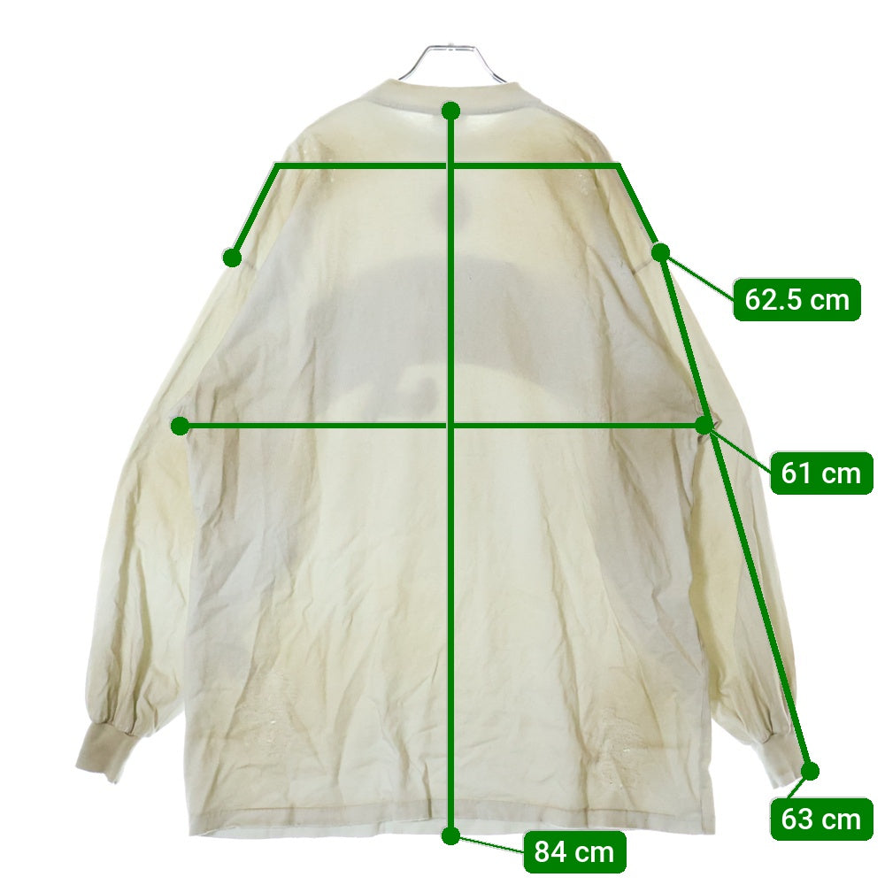 BALENCIAGA(バレンシアガ) ヴィンテージ加工オーバーサイズ スケーター長袖カットソー Tシャツ ベージュ 739027 TOVN2