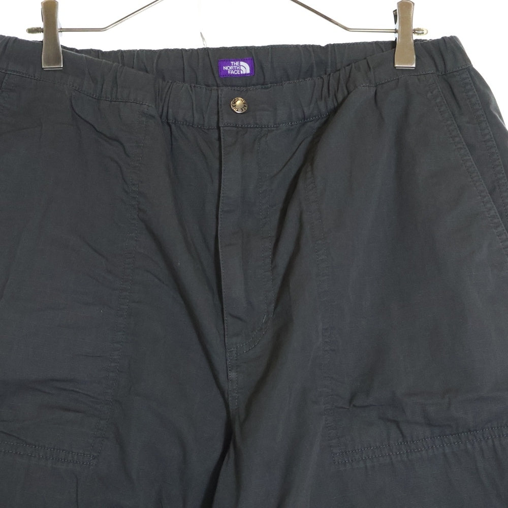 THE NORTH FACE PURPLE LABEL(ノースフェイスパープルレーベル) Ripstop Wide Cropped Field Pants リップストップワイドクロップドパンツ ブラック NT5355N