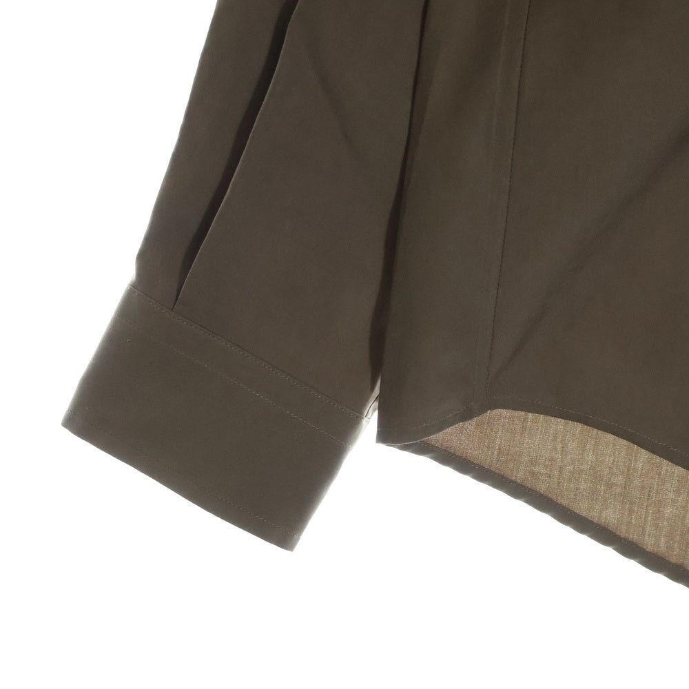 AURALEE(オーラリー) 25AW WASHED FINX TWILL BIG SHIRT ウォッシュドフィンクスツイルビッグシャツ ブラウン A25AS02TN