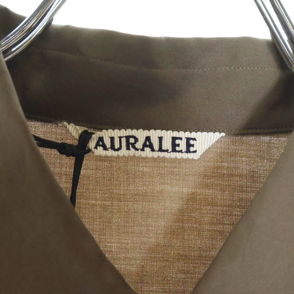 AURALEE(オーラリー) 25AW WASHED FINX TWILL BIG SHIRT ウォッシュドフィンクスツイルビッグシャツ ブラウン A25AS02TN