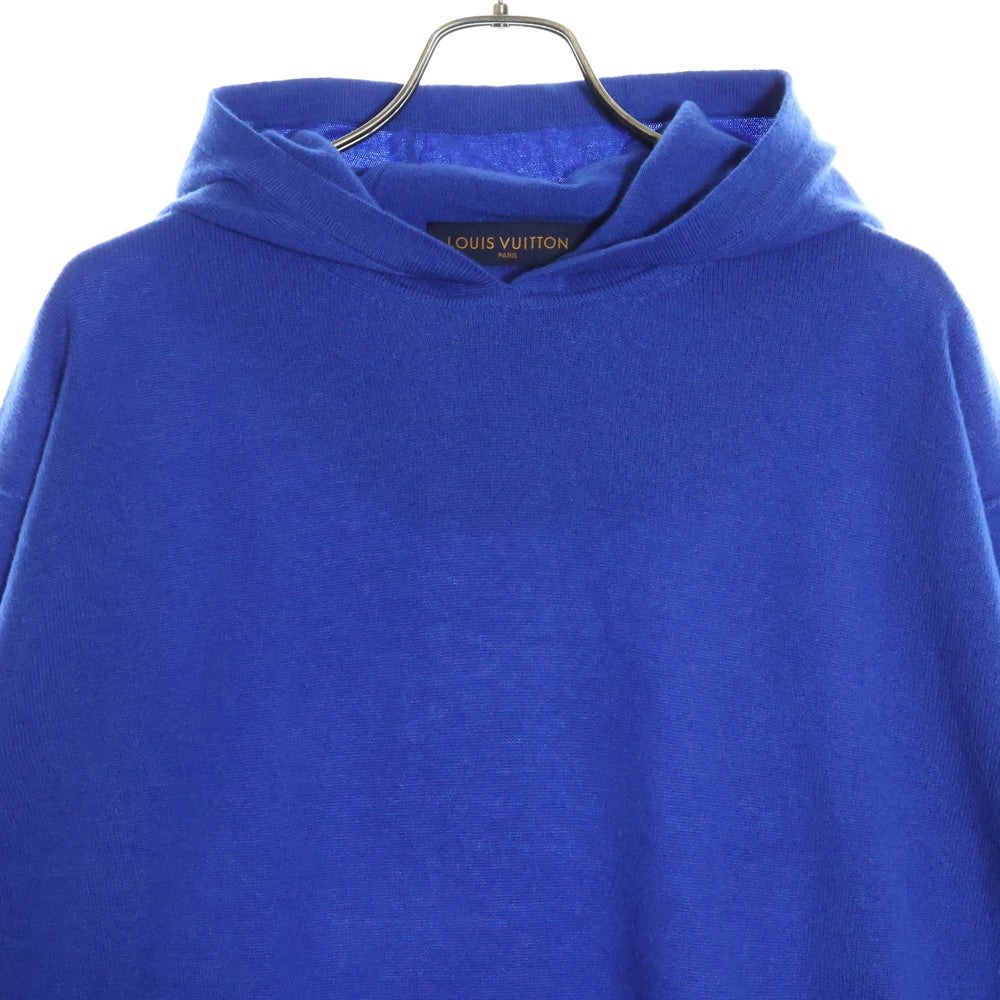 LOUIS VUITTON(ルイヴィトン) 20SS カシミヤニット インサイドアウト プルオーバーパーカー フーディ ブルー RM201Q JZE HHN43W