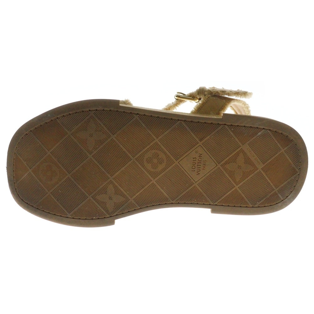 LOUIS VUITTON(ルイヴィトン) 24AW マヤライン モノグラム デニム ストラップ プラットフォーム サンダル ベージュ レディース 1ACYCJ LW0244
