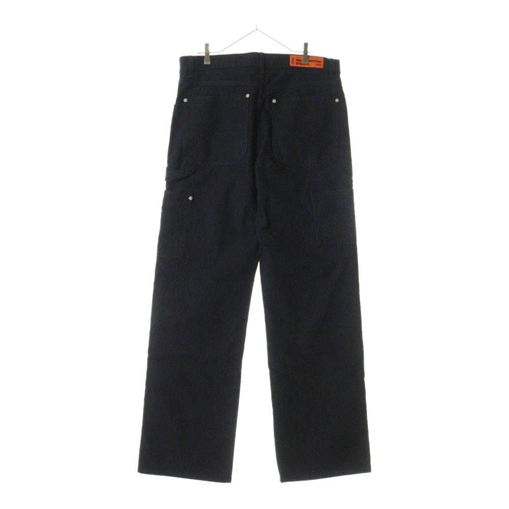 HERON PRESTON(ヘロンプレストン) 23AW PRESTONVINTAGE WASH CANVAS CARPENTER ウォッシュキャンバス ダブルニー カーペンターパンツ ブラック HMCA027F23FAB0031000