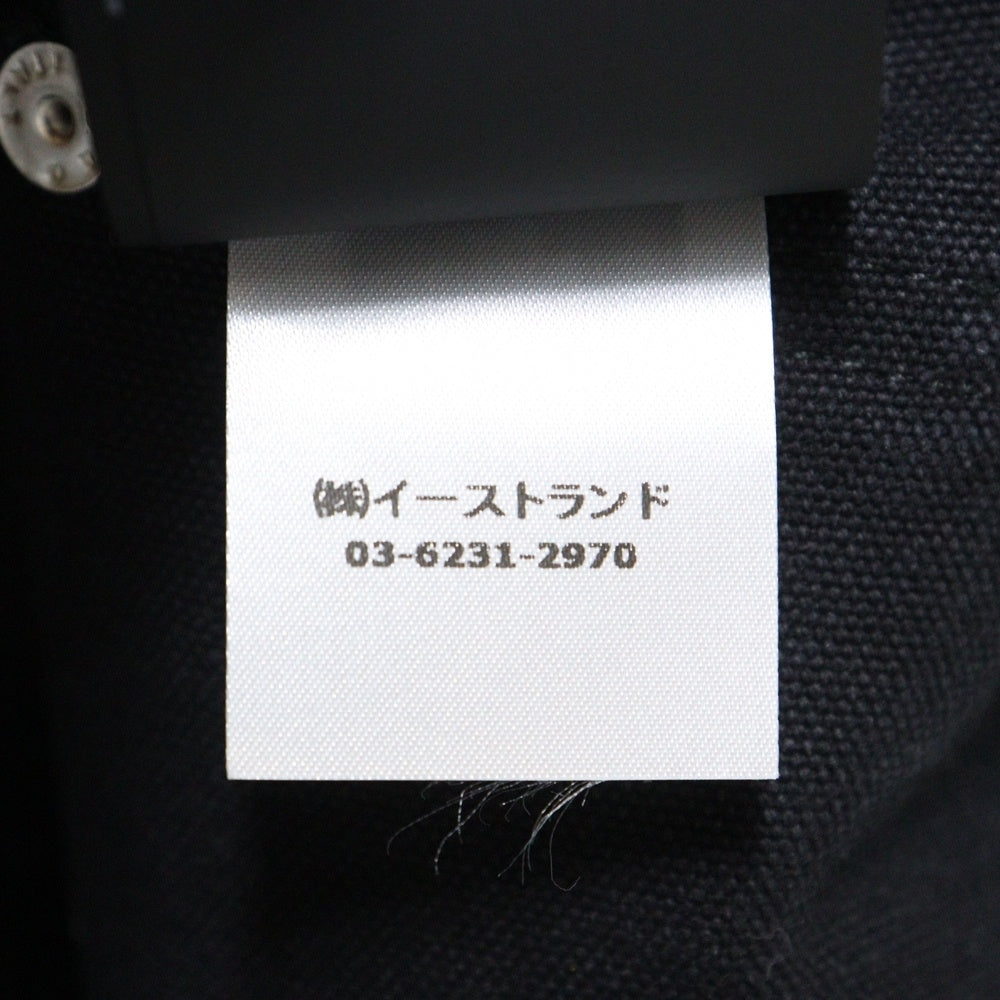 HERON PRESTON(ヘロンプレストン) 23AW PRESTONVINTAGE WASH CANVAS CARPENTER ウォッシュキャンバス ダブルニー カーペンターパンツ ブラック HMCA027F23FAB0031000