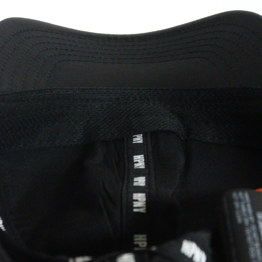 HERON PRESTON(ヘロンプレストン) 23AW HPNY EMB NYLON CAP フロント刺繍 ナイロンキャップ 帽子 ブラック HMLB001C99FAB0021001