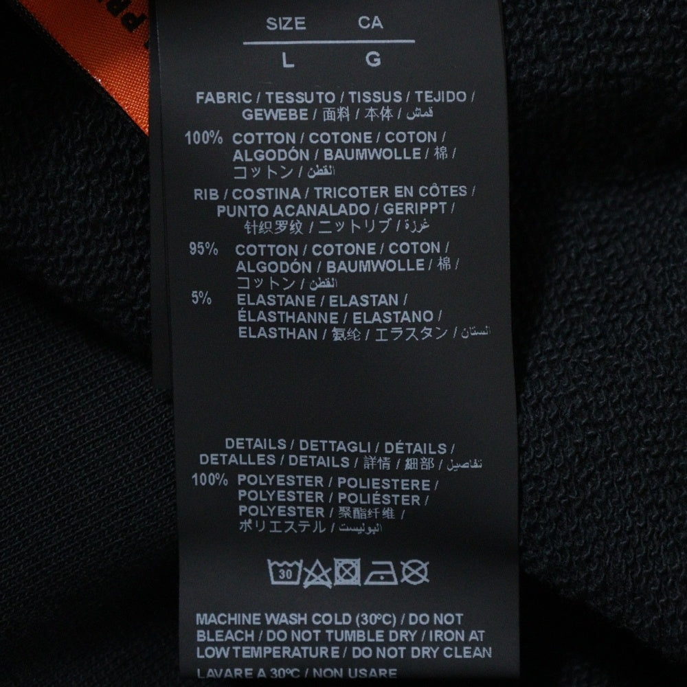 HERON PRESTON(ヘロンプレストン) 23AW NF EX-RAY RECYCLED CO HOODIE サイドロゴパッチ プルオーバーパーカー フーディ ブラック HMBB024C99JER0011000