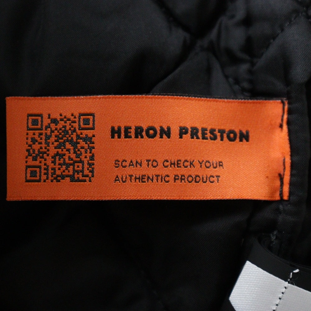 HERON PRESTON(ヘロンプレストン) 23AW PRESTONREBUILT DENIM JACKET 裏地キルティング切り替え ジップアップ デニムジャケット ブラック HMYE015F23DEN0011000