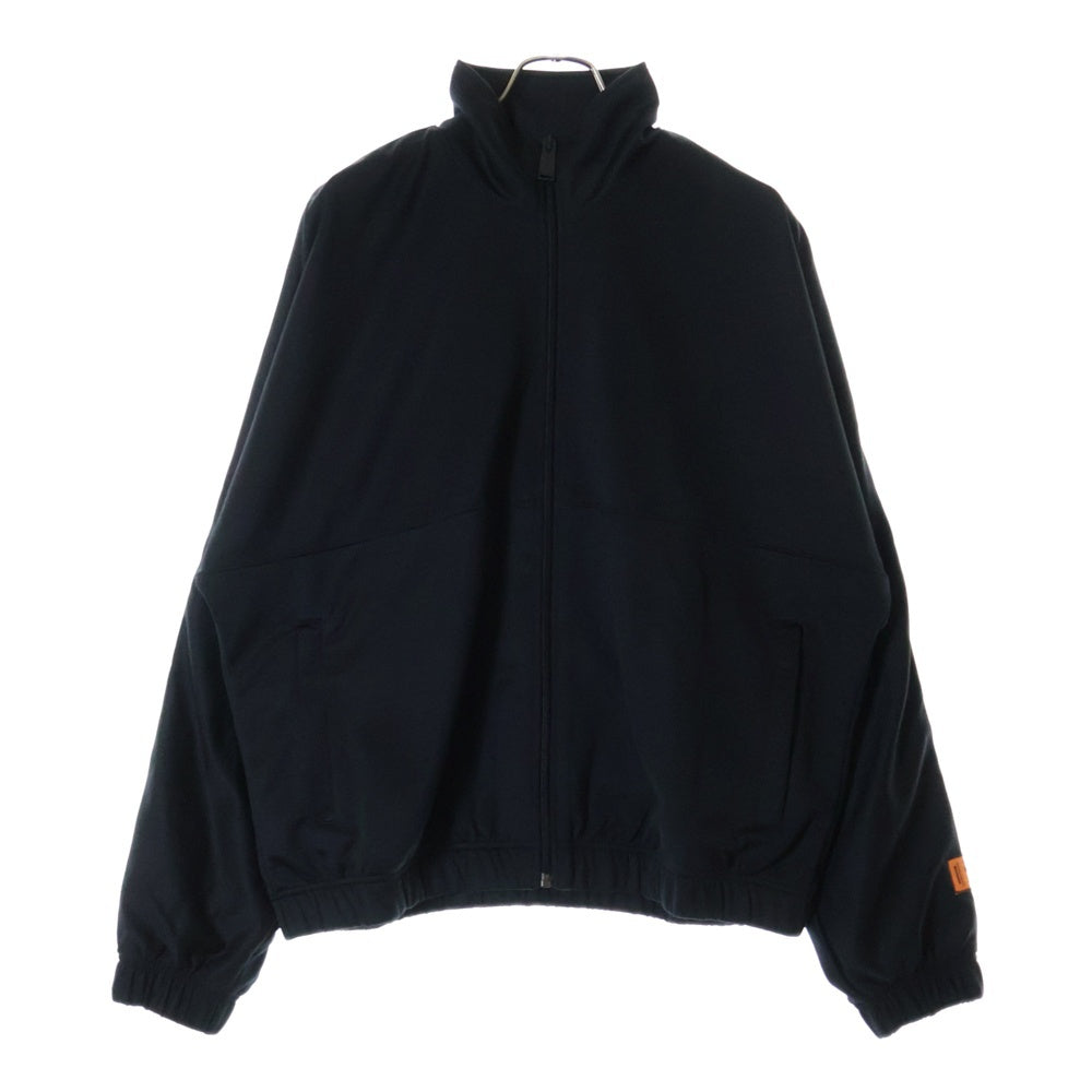 HERON PRESTON(ヘロンプレストン) 23AW NF TRACKTOP LOGO サイドロゴテープ ジップアップブルゾン ジャージ ブラック HMBD006C99JER0011000
